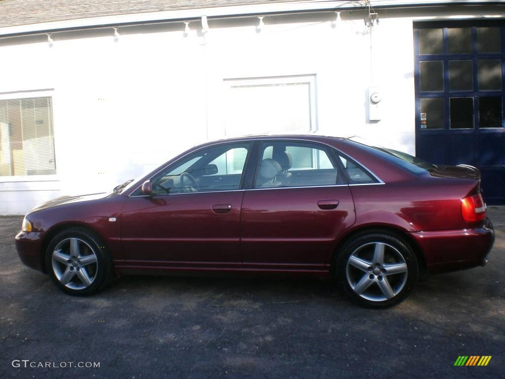 2000 S4 2.7T quattro Sedan - Hibiscus Red Pearl Effect / Onyx/Silver photo #24