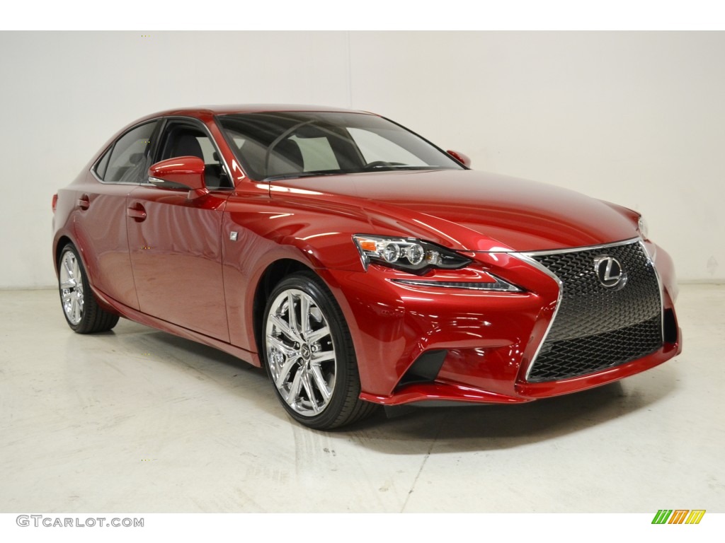 2014 IS 350 - Matador Red Mica / Light Gray photo #2