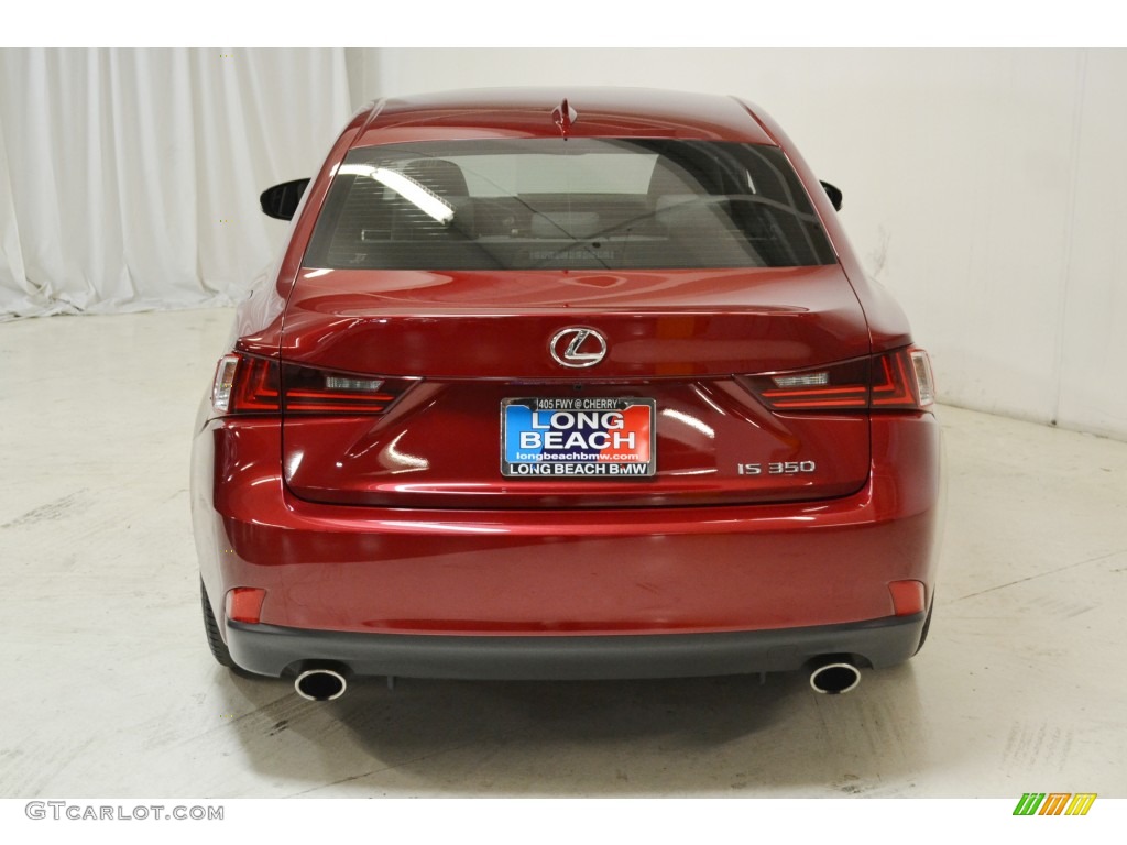 2014 IS 350 - Matador Red Mica / Light Gray photo #7
