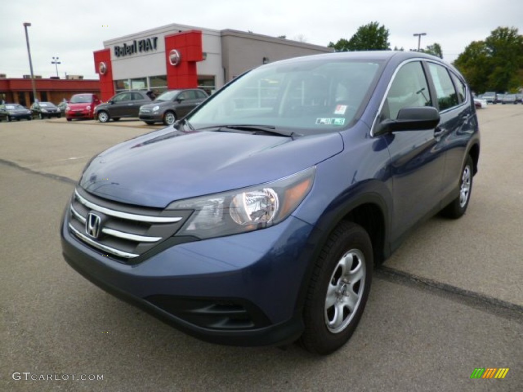 2014 CR-V LX AWD - Twilight Blue Metallic / Gray photo #3