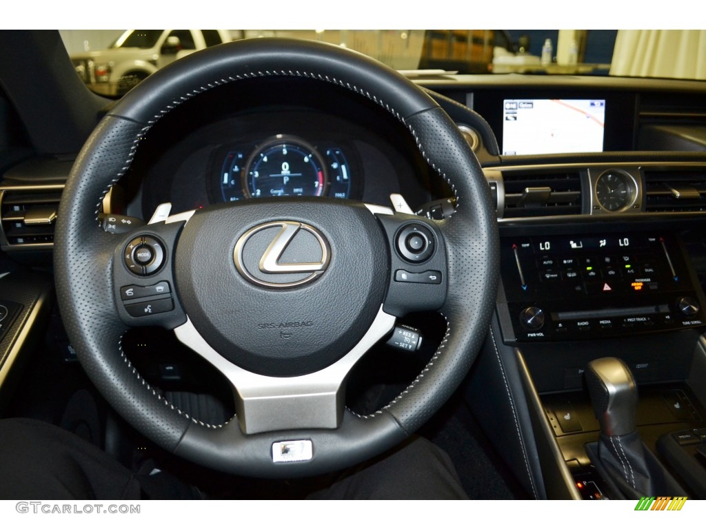 2014 Lexus IS 350 Light Gray Steering Wheel Photo #97214935