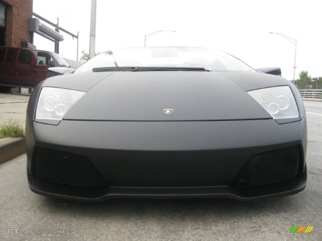 Matte Black 2008 Lamborghini Murcielago LP640 Roadster Exterior Photo #97216504