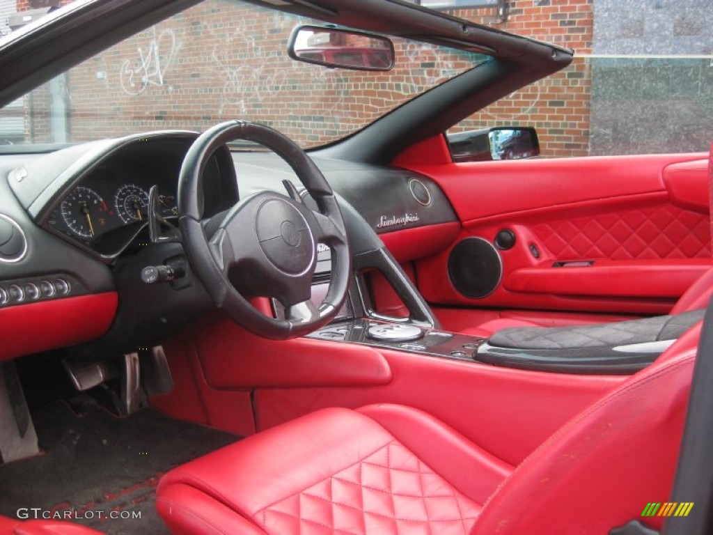 Red Interior 2008 Lamborghini Murcielago LP640 Roadster Photo #97216792