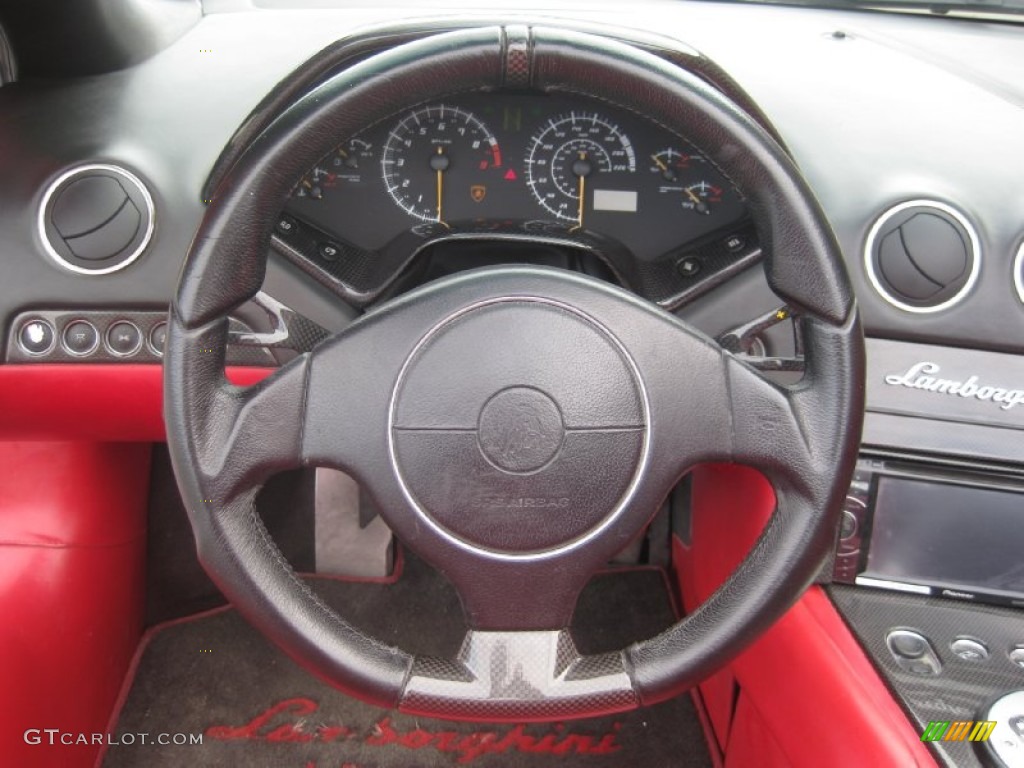 2008 Lamborghini Murcielago LP640 Roadster Red Steering Wheel Photo #97216858