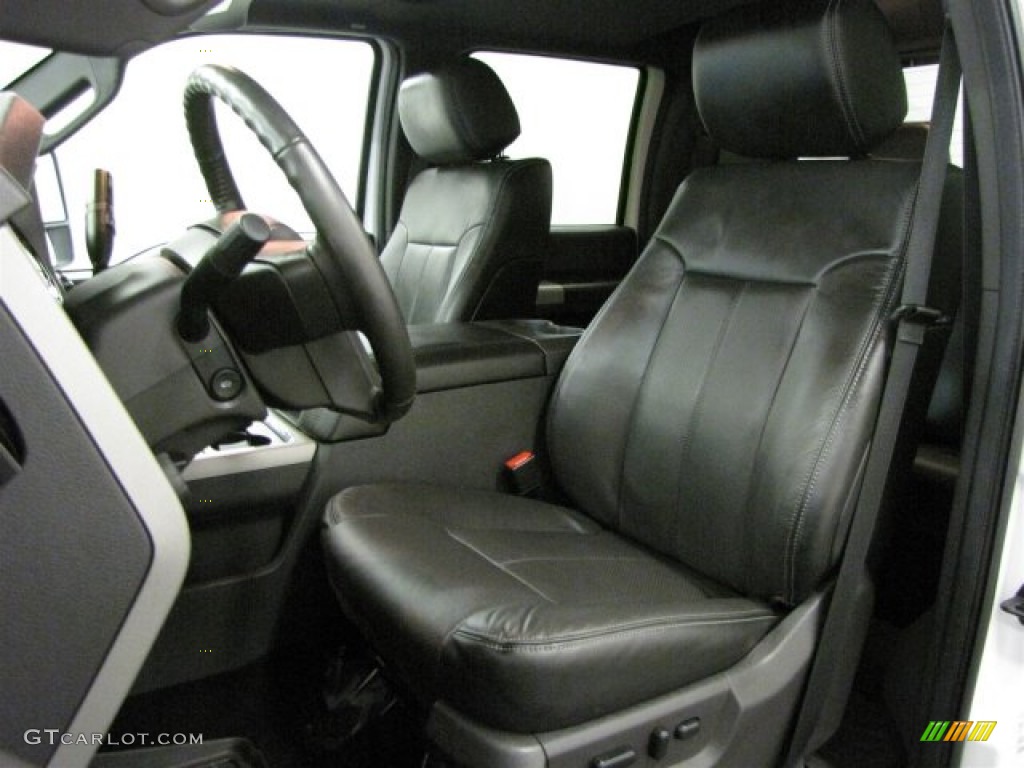 2014 F350 Super Duty Lariat Crew Cab 4x4 - Oxford White / Black photo #5