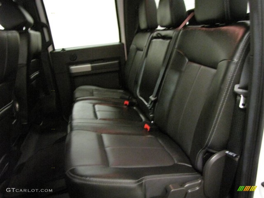 2014 F350 Super Duty Lariat Crew Cab 4x4 - Oxford White / Black photo #6