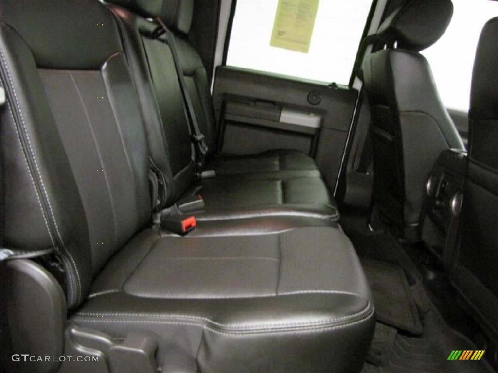 2014 F350 Super Duty Lariat Crew Cab 4x4 - Oxford White / Black photo #7