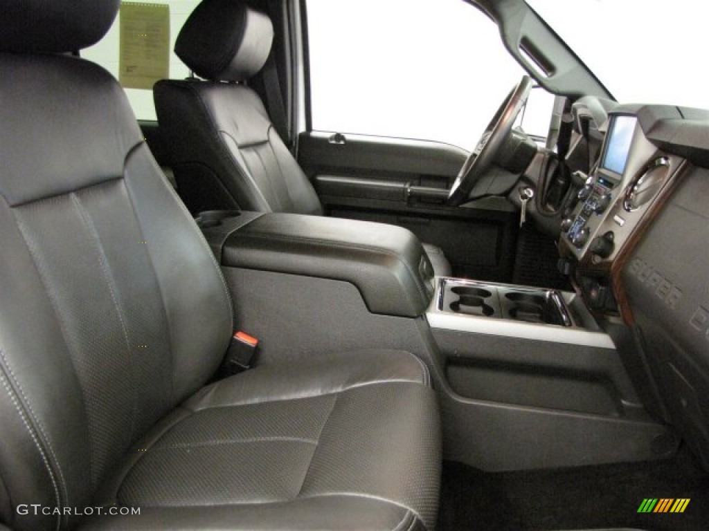 2014 F350 Super Duty Lariat Crew Cab 4x4 - Oxford White / Black photo #8