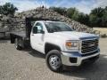 Summit White - Sierra 3500HD Work Truck Regular Cab 4x4 Flat Bed Photo No. 1