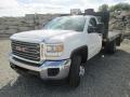 Summit White - Sierra 3500HD Work Truck Regular Cab 4x4 Flat Bed Photo No. 2