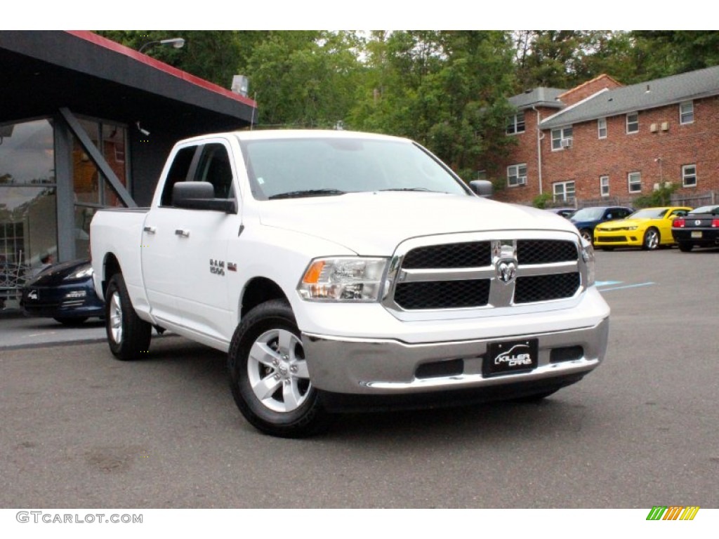 2014 1500 SLT Quad Cab 4x4 - Bright White / Black/Diesel Gray photo #1