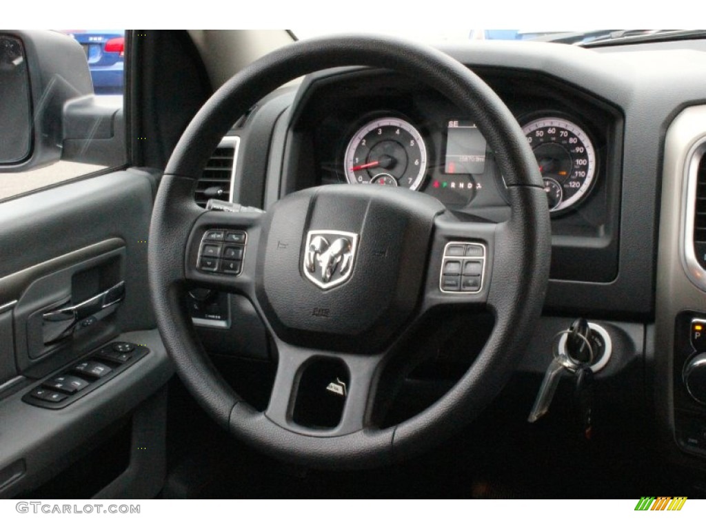 2014 1500 SLT Quad Cab 4x4 - Bright White / Black/Diesel Gray photo #29