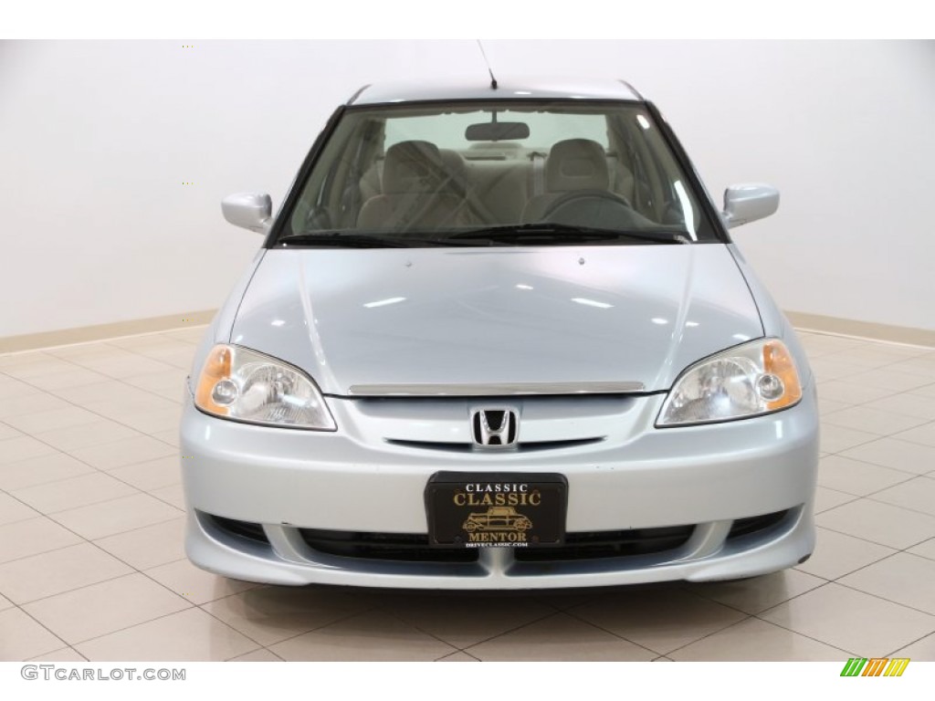 2003 Civic Hybrid Sedan - Opal Silver Blue Metallic / Beige photo #2