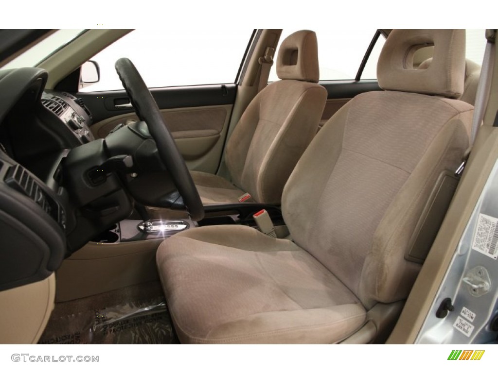2003 Civic Hybrid Sedan - Opal Silver Blue Metallic / Beige photo #5