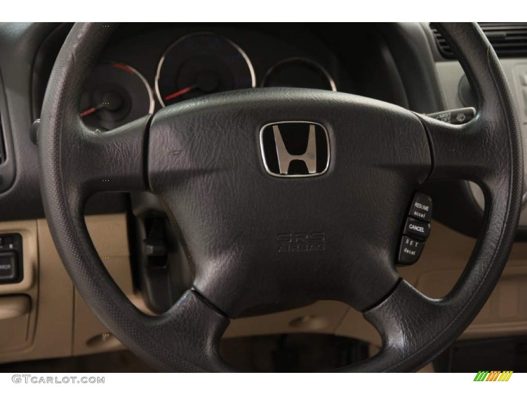 2003 Civic Hybrid Sedan - Opal Silver Blue Metallic / Beige photo #6