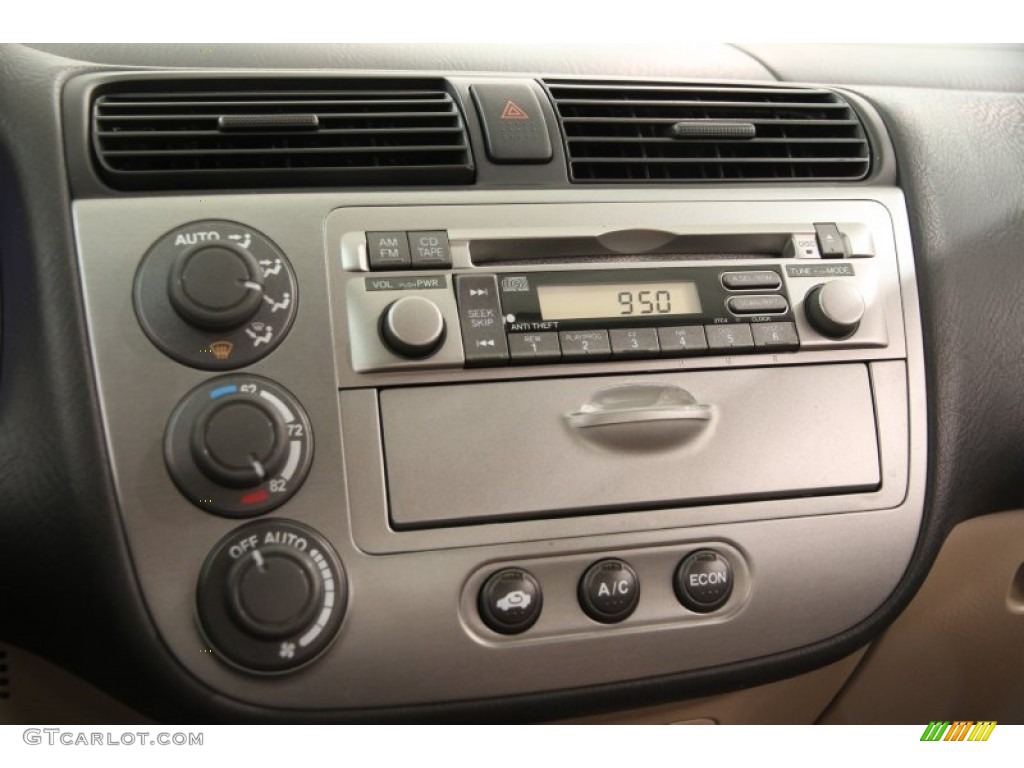 2003 Civic Hybrid Sedan - Opal Silver Blue Metallic / Beige photo #8