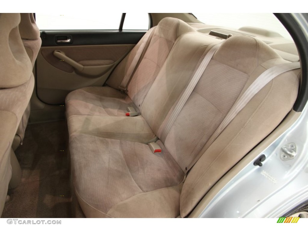 2003 Civic Hybrid Sedan - Opal Silver Blue Metallic / Beige photo #14