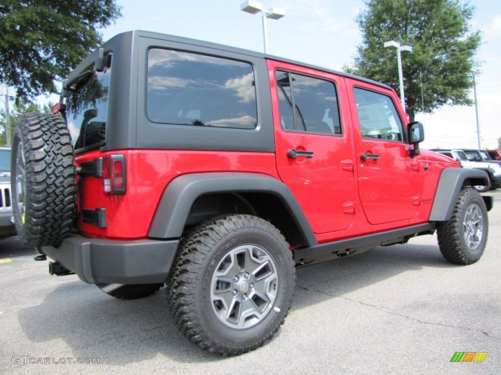 Firecracker Red 2015 Jeep Wrangler Unlimited Rubicon 4x4 Exterior Photo #97229644
