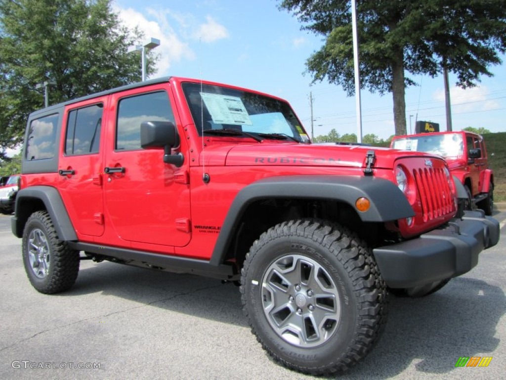 Firecracker Red 2015 Jeep Wrangler Unlimited Rubicon 4x4 Exterior Photo #97229668