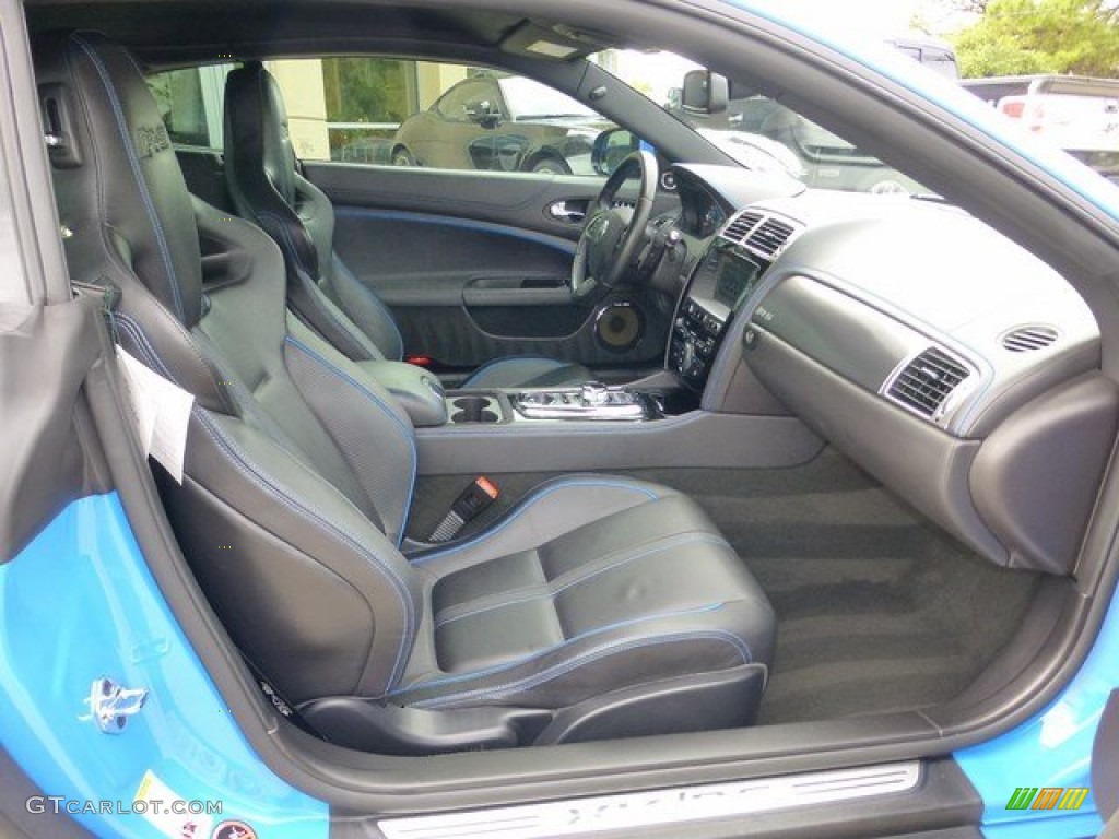 XKR-S Warm Charcoal/Reims Blue Contrast Interior 2013 Jaguar XK XKR-S Coupe Photo #97232812
