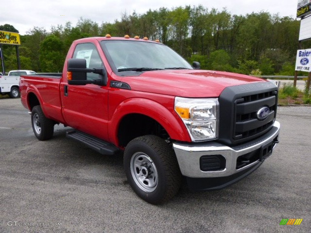 2015 F250 Super Duty XL Crew Cab 4x4 - Ruby Red / Steel photo #2