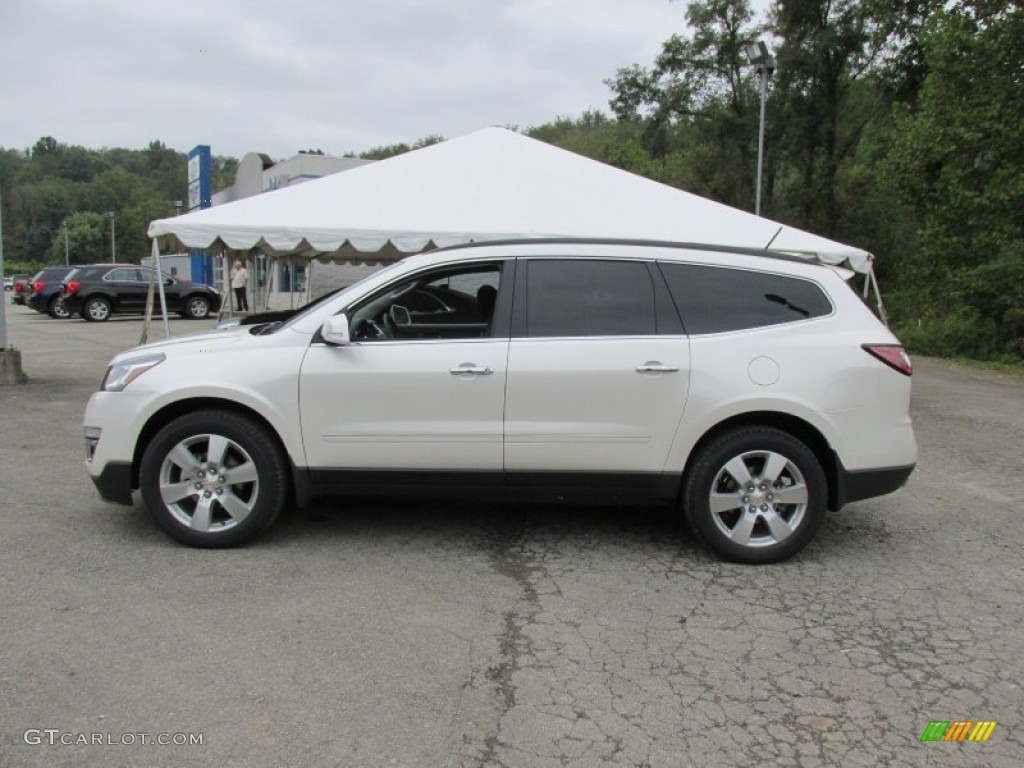 2015 Traverse LTZ AWD - White Diamond Tricoat / Ebony photo #2