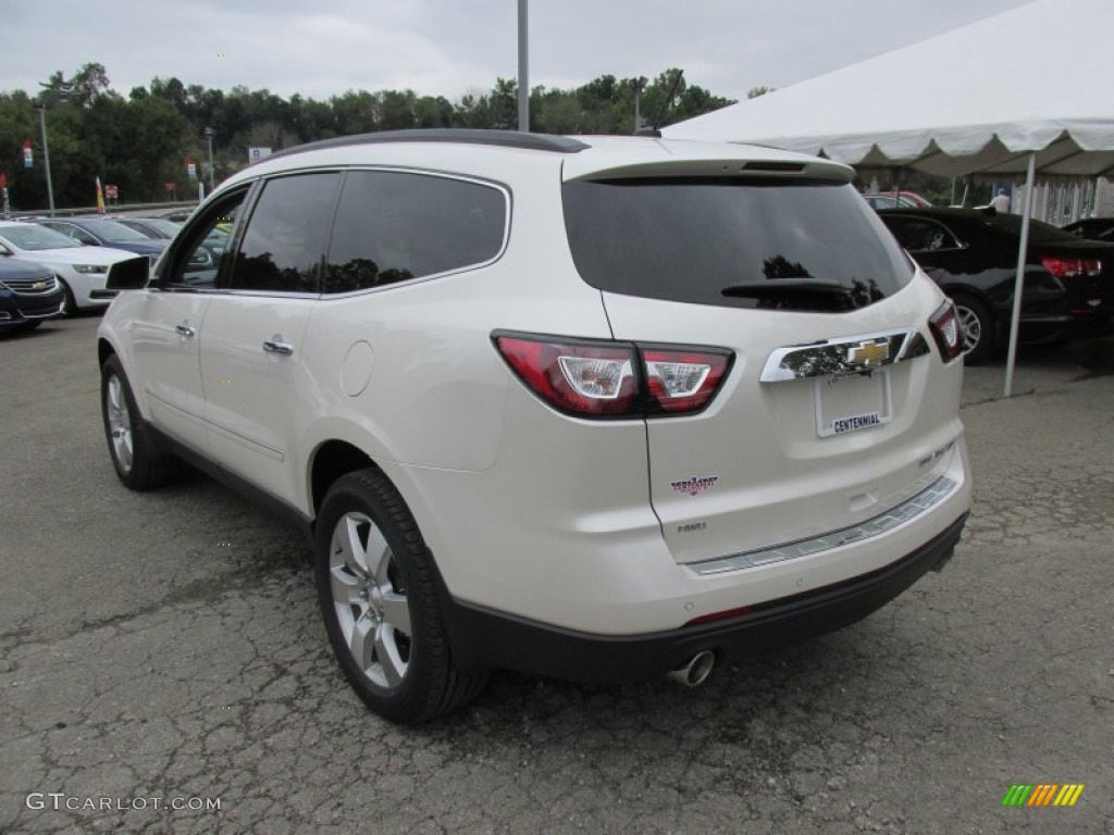 2015 Traverse LTZ AWD - White Diamond Tricoat / Ebony photo #4