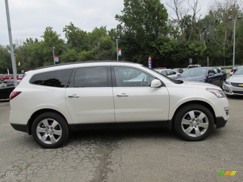 2015 Traverse LTZ AWD - White Diamond Tricoat / Ebony photo #7