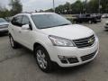 2015 White Diamond Tricoat Chevrolet Traverse LTZ AWD  photo #8