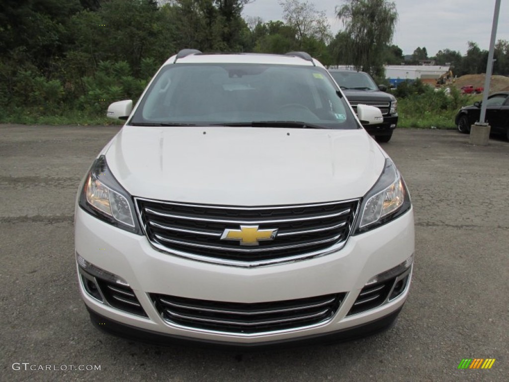 2015 Traverse LTZ AWD - White Diamond Tricoat / Ebony photo #9
