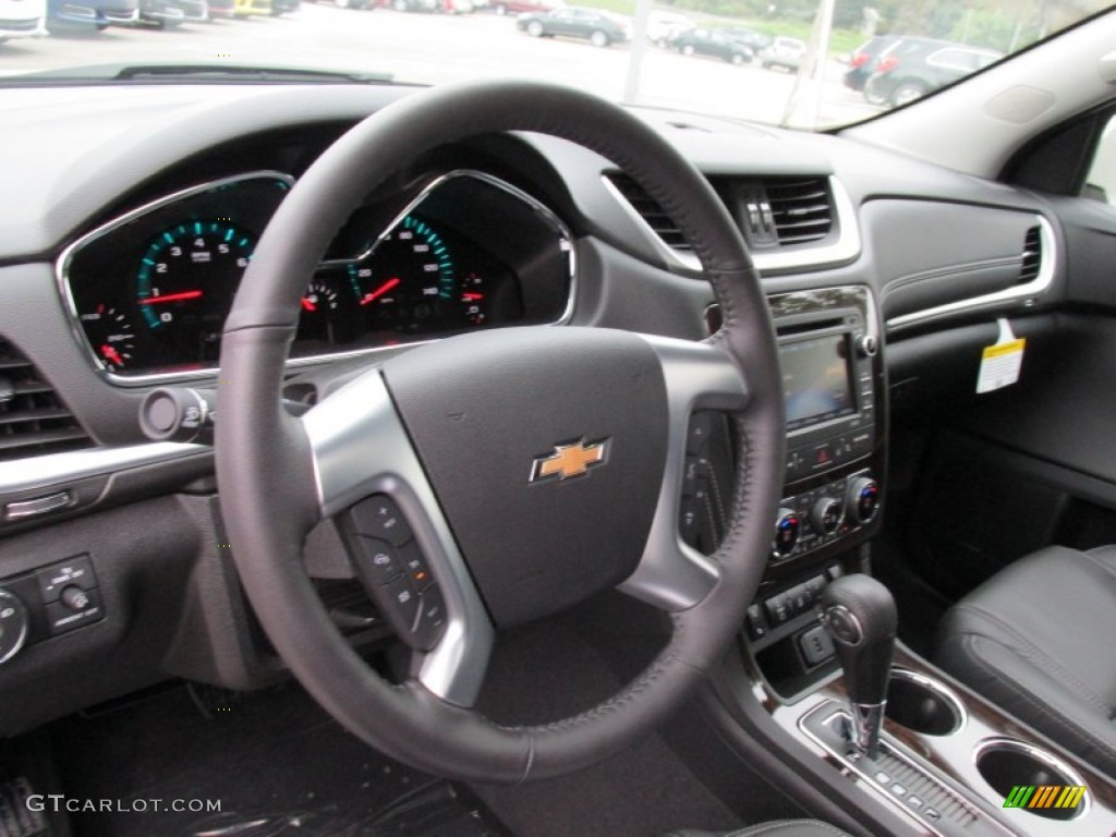 2015 Traverse LTZ AWD - White Diamond Tricoat / Ebony photo #16
