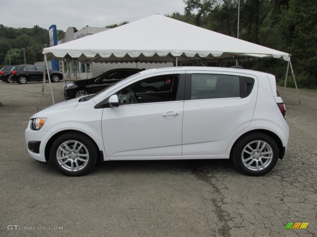 Summit White 2015 Chevrolet Sonic LT Hatchback Exterior Photo #97234810