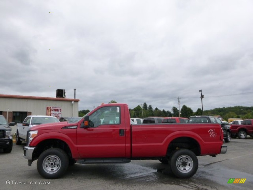 2015 F250 Super Duty XL Regular Cab 4x4 - Vermillion Red / Steel photo #5