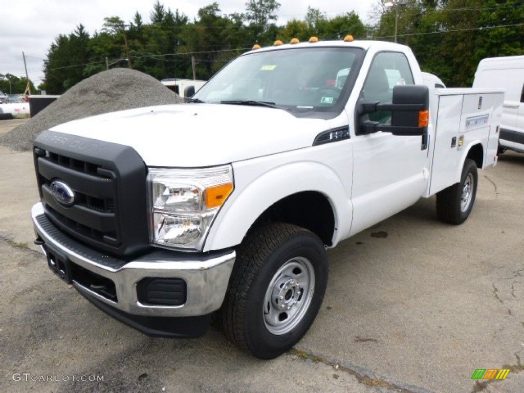 Oxford White 2015 Ford F350 Super Duty XL Regular Cab 4x4 Utility Exterior Photo #97236127