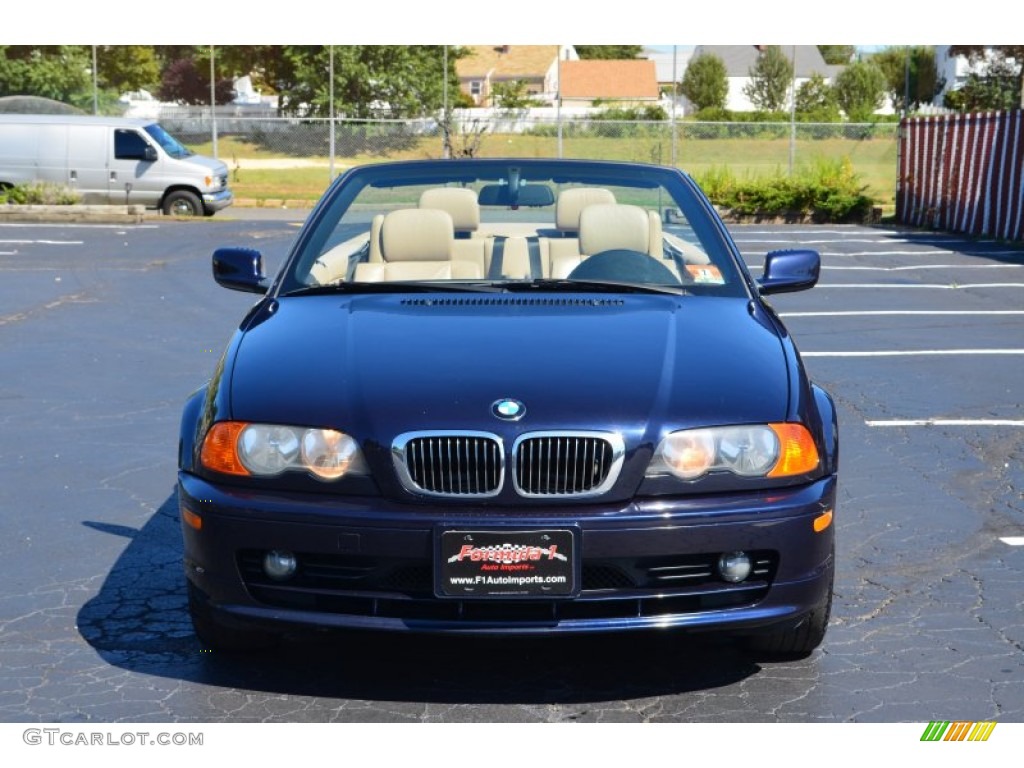 2001 3 Series 325i Convertible - Orient Blue Metallic / Beige photo #2