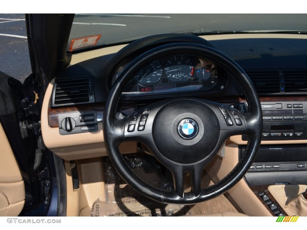 2001 3 Series 325i Convertible - Orient Blue Metallic / Beige photo #13