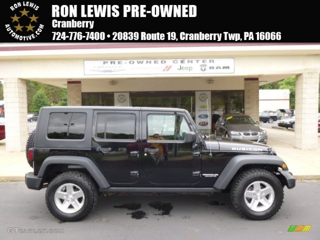 2008 Wrangler Unlimited Rubicon 4x4 - Black / Dark Slate Gray/Med Slate Gray photo #1