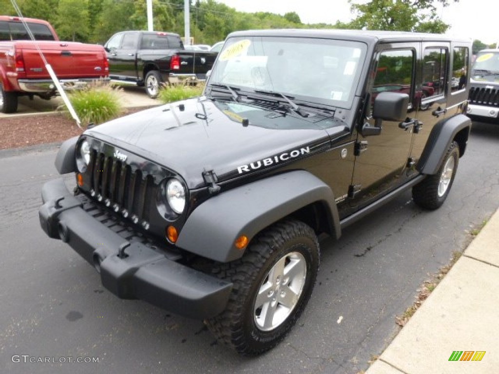 Black 2008 Jeep Wrangler Unlimited Rubicon 4x4 Exterior Photo #97243841