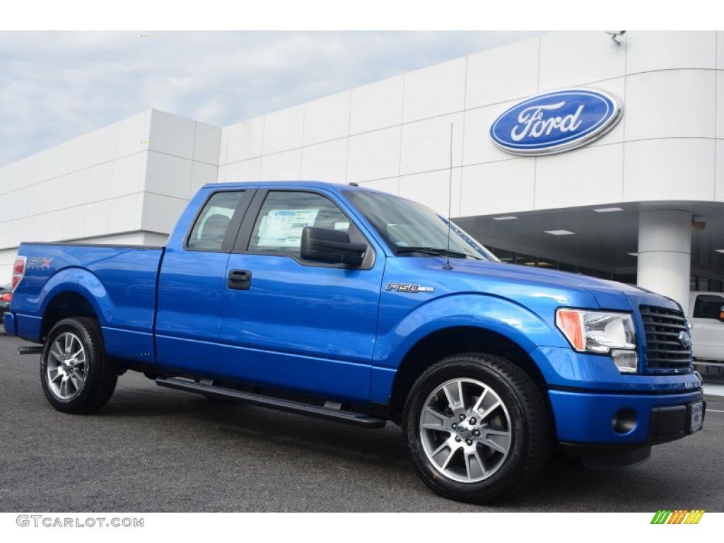 Blue Flame 2014 Ford F150 STX SuperCab Exterior Photo #97249165