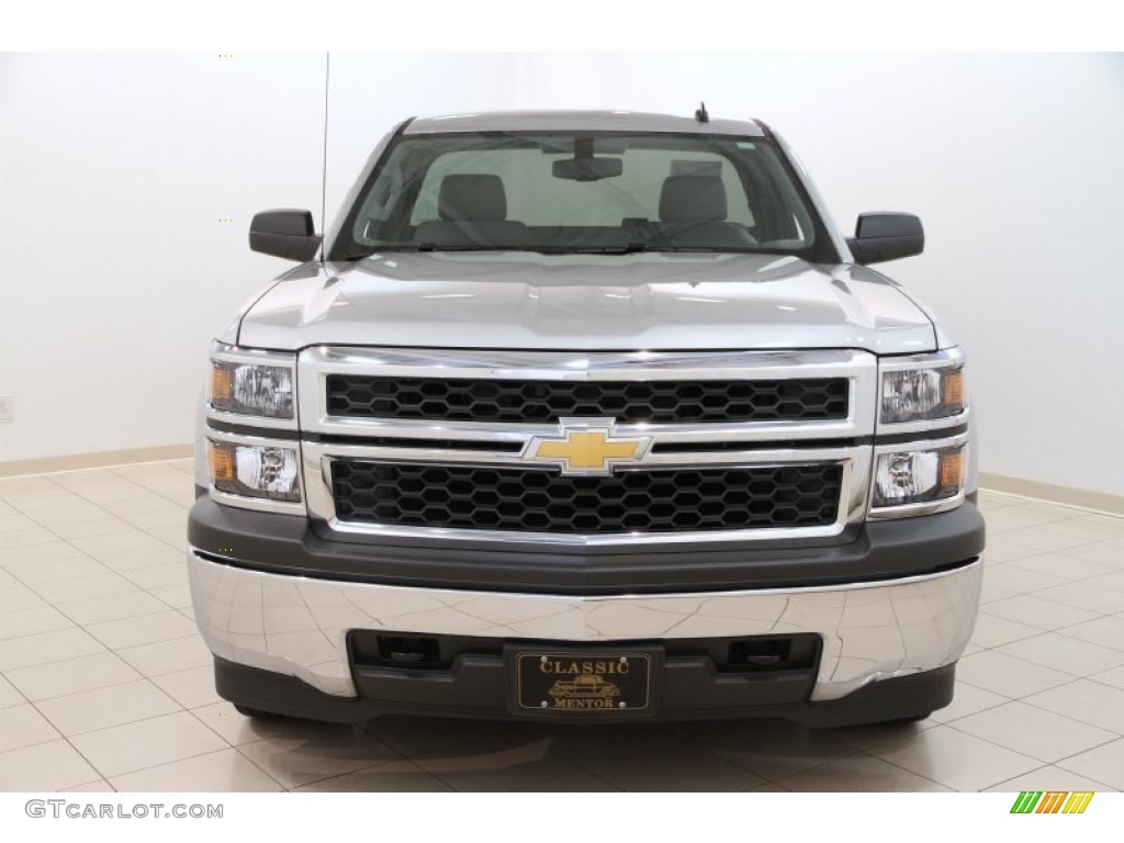 2014 Silverado 1500 WT Regular Cab 4x4 - Silver Ice Metallic / Jet Black/Dark Ash photo #2