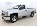 2014 Silver Ice Metallic Chevrolet Silverado 1500 WT Regular Cab 4x4  photo #3