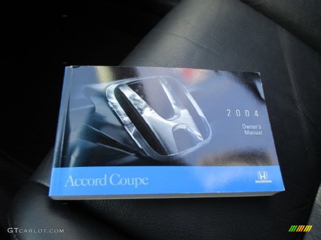 2004 Accord EX V6 Coupe - Satin Silver Metallic / Black photo #38