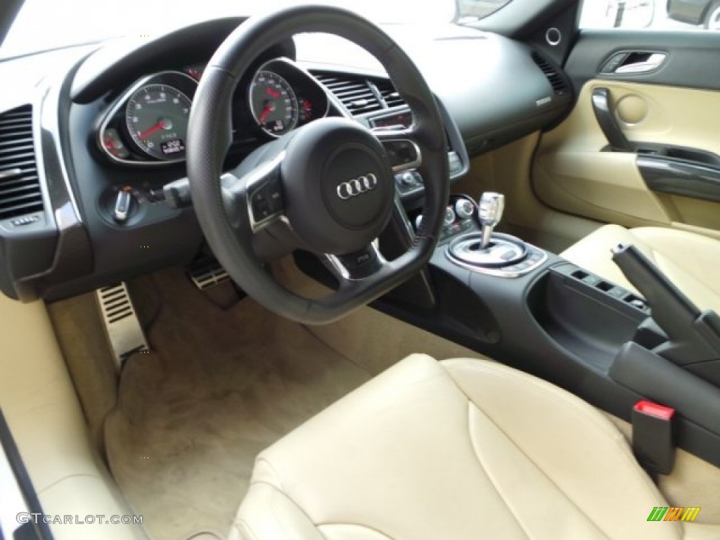 Luxor Beige Nappa Leather Interior 2011 Audi R8 Spyder 4.2 FSI quattro Photo #97257469