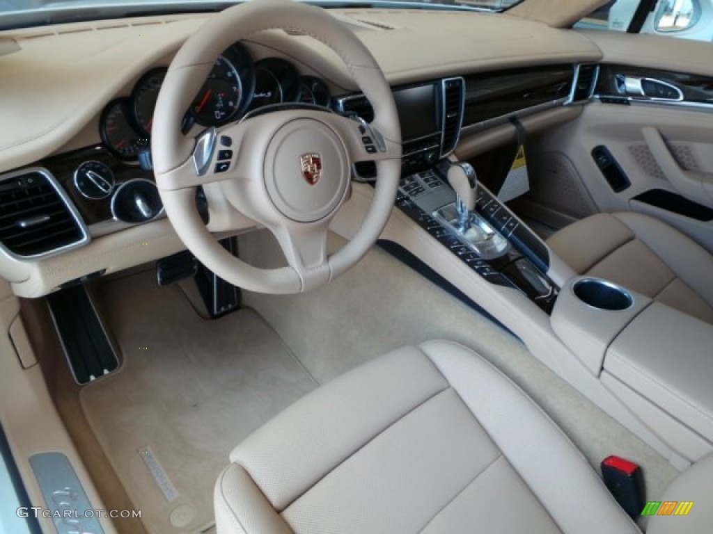 Luxor Beige Interior 2015 Porsche Panamera Turbo S Executive Photo #97260643