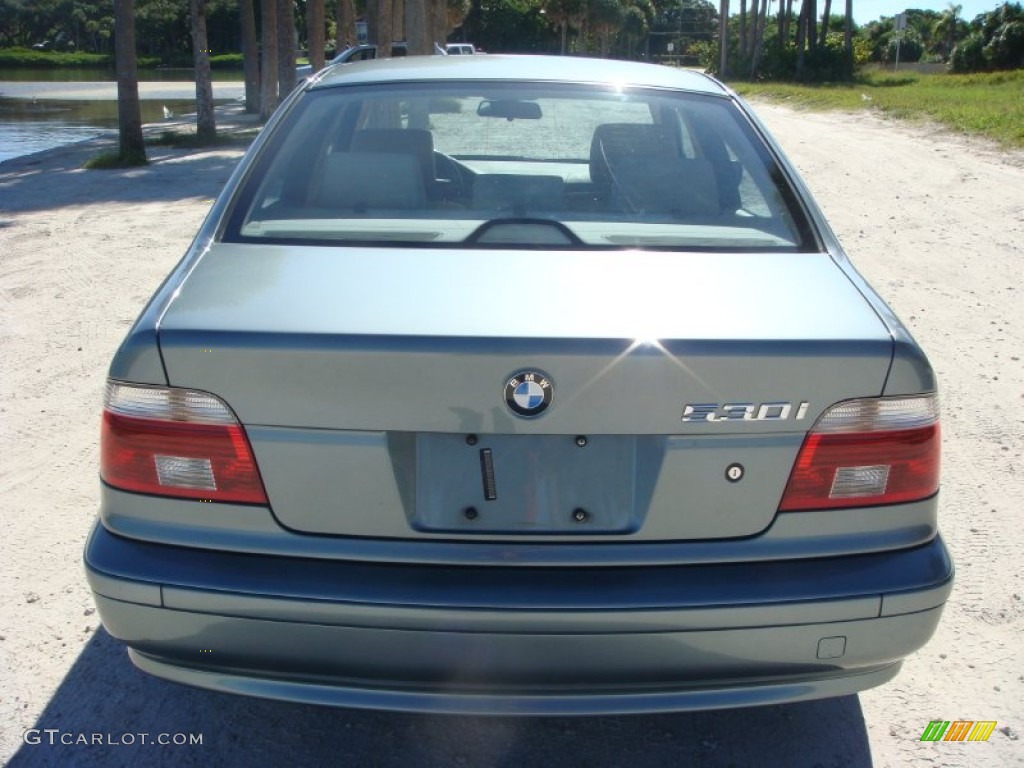 2002 5 Series 530i Sedan - Slate Green Metallic / Sand photo #6