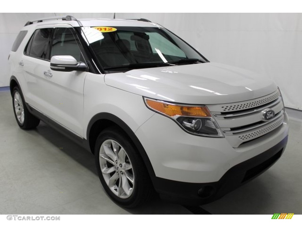 2012 Explorer Limited 4WD - White Platinum Tri-Coat / Medium Light Stone photo #6