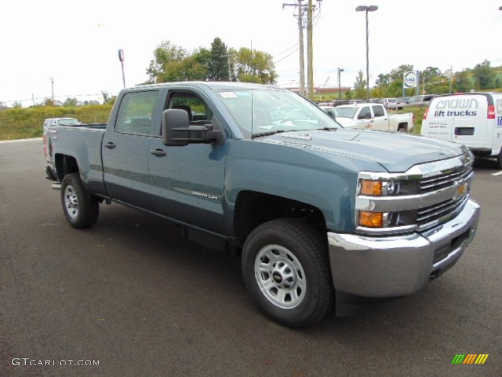 2015 Silverado 2500HD WT Crew Cab 4x4 - Blue Granite Metallic / Jet Black/Dark Ash photo #7