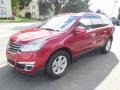 2014 Crystal Red Tintcoat Chevrolet Traverse LT AWD  photo #4