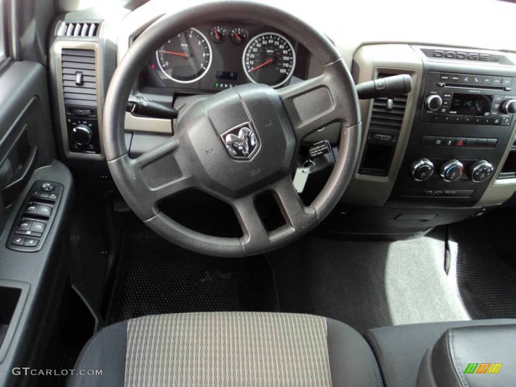 2011 Ram 1500 ST Quad Cab - Brilliant Black Crystal Pearl / Dark Slate Gray/Medium Graystone photo #4