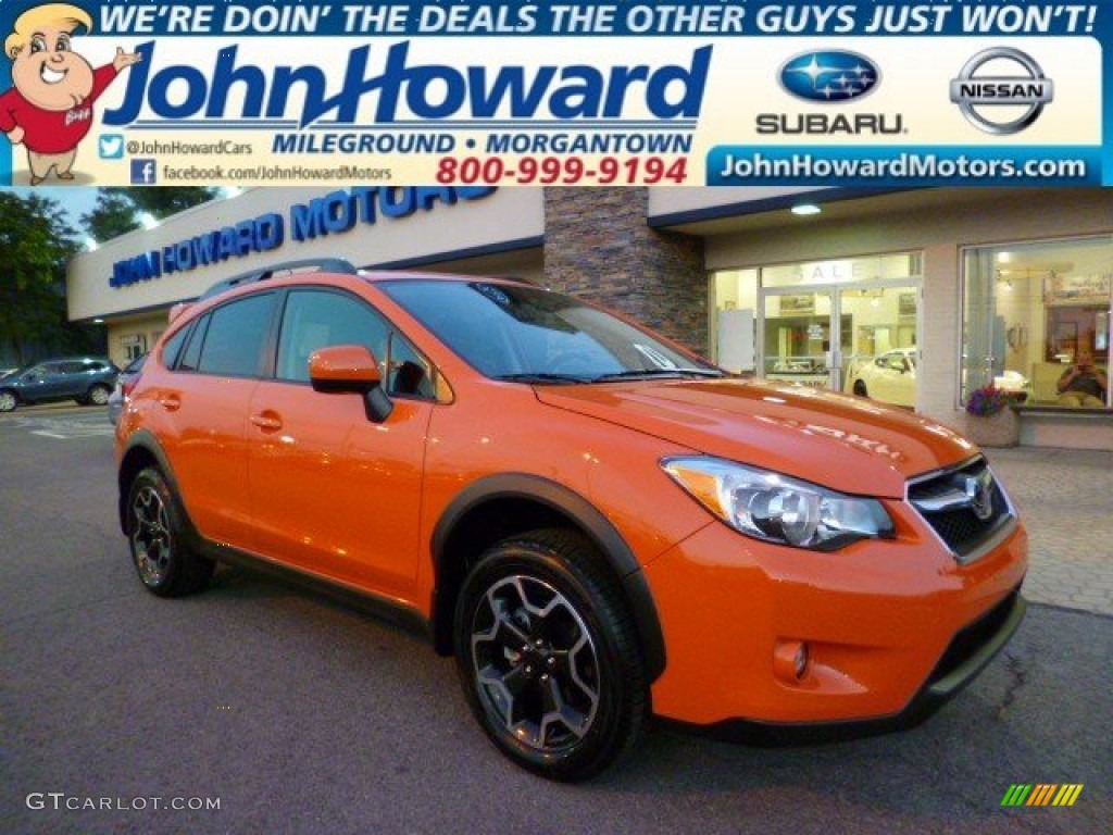 2014 XV Crosstrek 2.0i Limited - Tangerine Orange Pearl / Black photo #1
